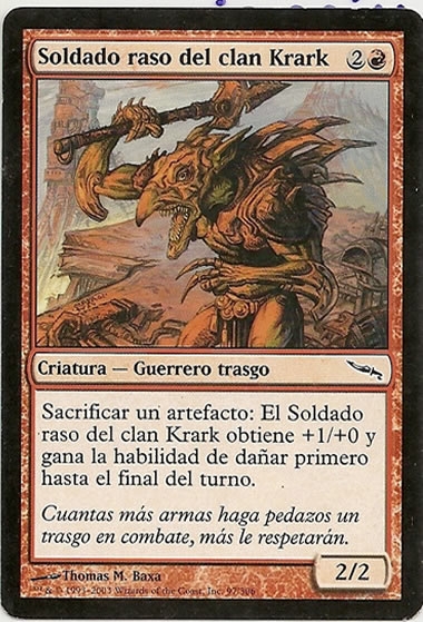 Magic mirrodin soldado raso del clan Krark 97/306 español
